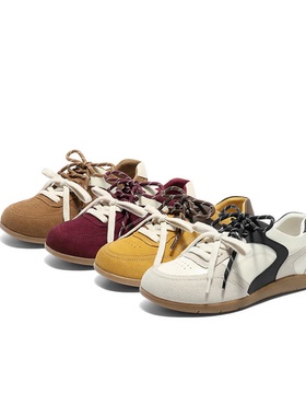 森达月半弯德训鞋女款25秋季户外运动风平底阿甘休闲鞋4ZS22CM5