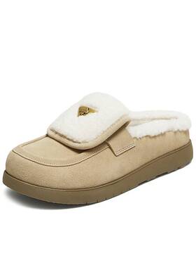 TATA他她女鞋2025年秋时尚休闲鞋女毛毛单鞋新款包头拖鞋4UJ01CH5