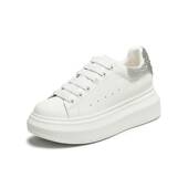 2025秋商场同款 时尚 休闲厚底女板鞋 TATA他她小白鞋 新款 WU507CM5