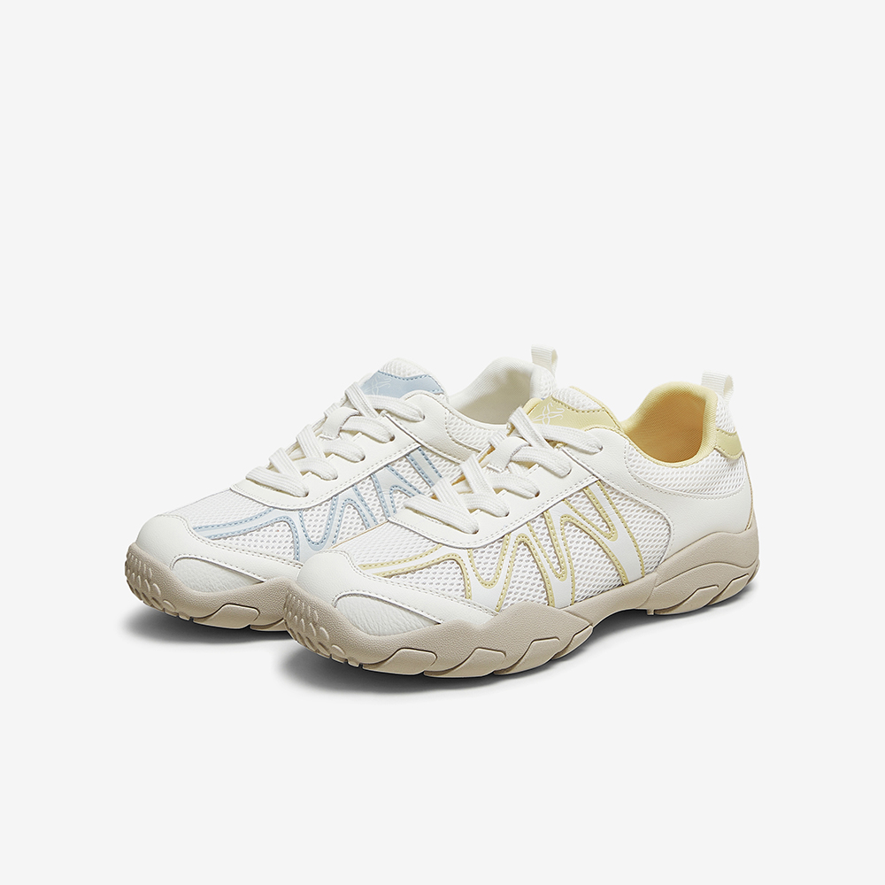 百思图2025秋季商场新款网面透气运动风德训鞋女休闲鞋D3293CM5