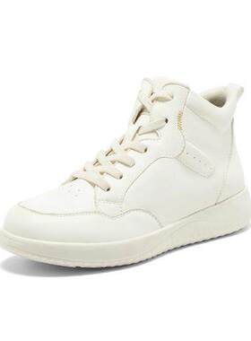 专柜拔佳2026春款女鞋牛皮通勤百搭时尚高帮休闲板鞋VTU38AM6