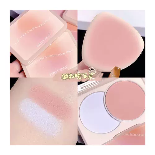 Контурное румяное макияж с двухцветным порошком