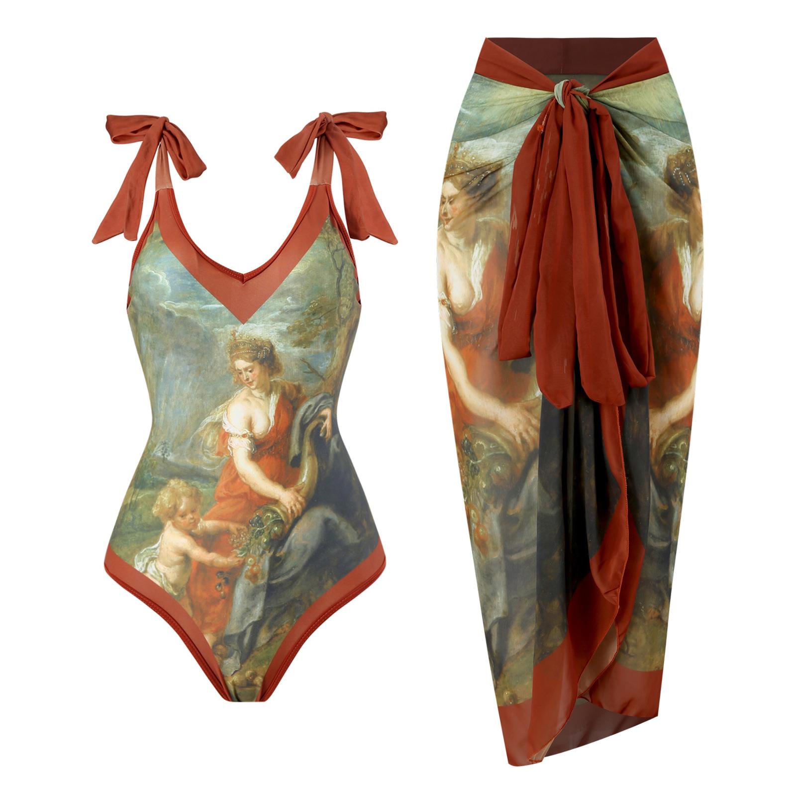 skirt long chiffon women suit swimsuit spring hot piece one