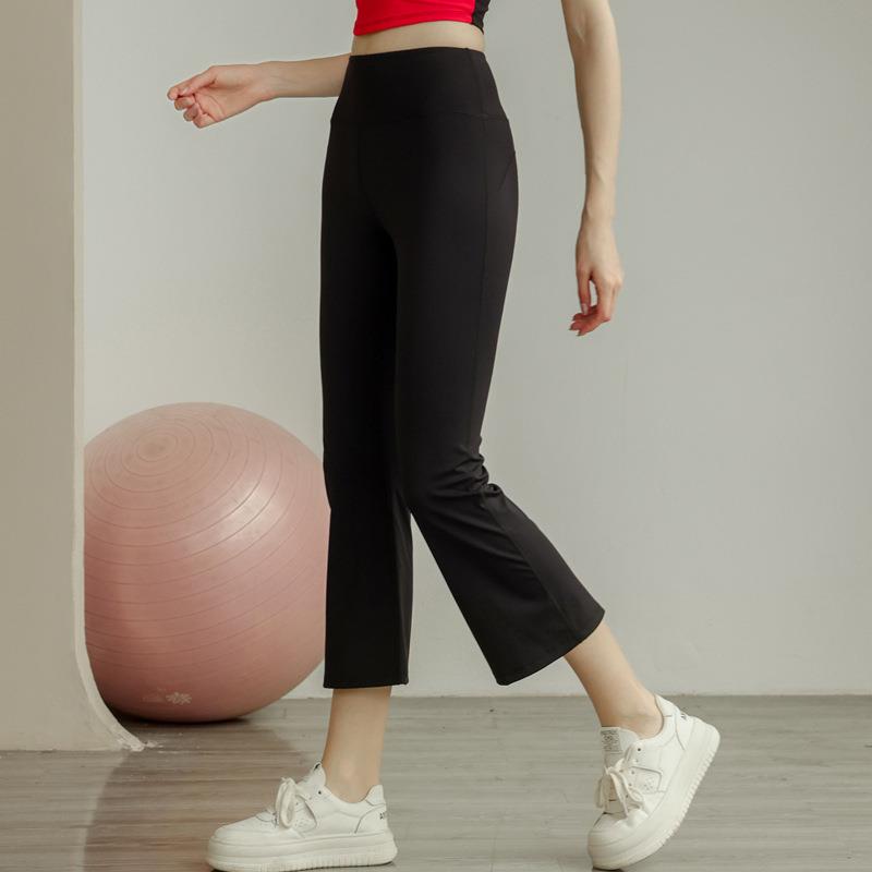 sexy yoga for flared trousers nine-point wear sports womens