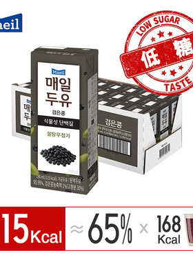 Maeil每日豆奶膳食纤维黑豆进口饮料植物奶低卡190ml*24低糖低卡