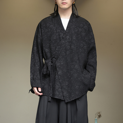 道袍男款斜襟唐装汉服新中式套装