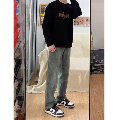 牛仔裤春季美式潮牌高街痞帅裤子