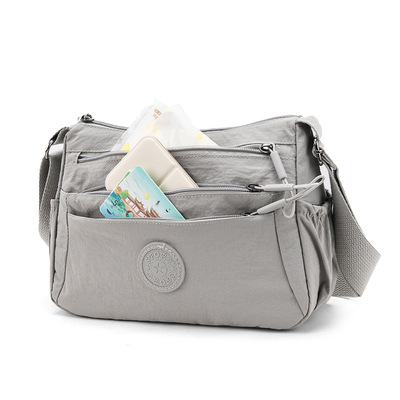 牛津布多层包包中年女包大气帆布斜挎包大容量旅行单肩挎包妈妈包