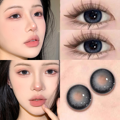 美瞳日抛30片正品官网旗舰店大直径女蓝色混血一次性隐形眼镜日抛