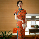 气质高级感性感显瘦优雅 复古国风新中式 老上海长款 旗袍2025年新款