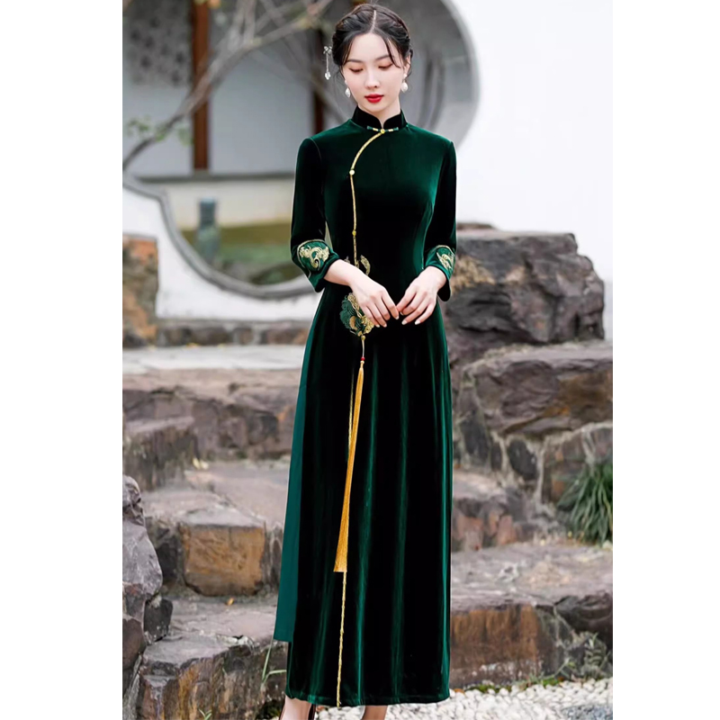  Heavy worker velvet Audi Green Send the same tassel+4XL  