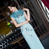 女复古中国风新式 少女2026新款 旗袍连衣裙优雅 旗袍年轻款 改良长款