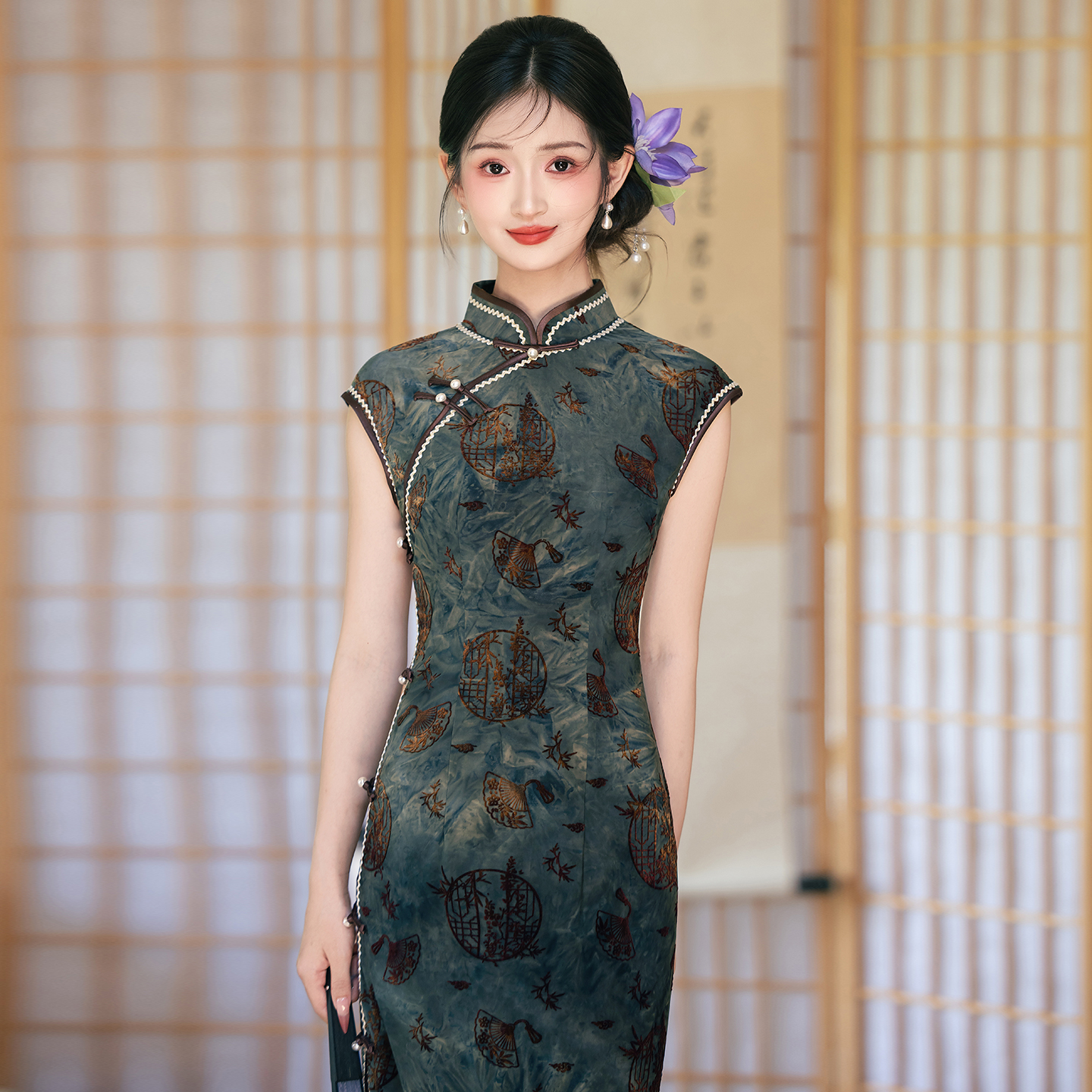 复古国风改良老上海旗袍气质高端