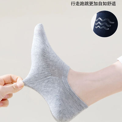 木棉田男袜春夏季薄百棉船袜短袜隐形袜硅胶防滑袜套无骨袜子9190