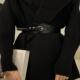 腰带女士2024新款 宽腰封皮带黑色 外套时尚 高级感装 饰连衣裙配西装