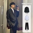高级正装 一套整套男士 西服套装 帅气学生西装 男百搭休闲韩版 春秋季