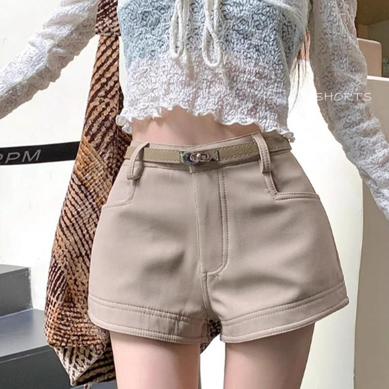 高腰显瘦直筒休闲短裤女秋冬2025
