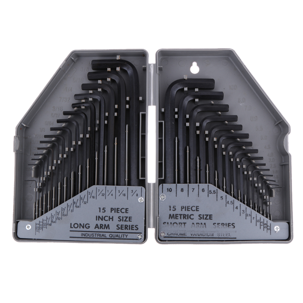 Allen Six Wrench Hex Key Set 30PC SAE METRIC Long Short Arm|ruв категории Цифровые аксессуары, камера аксессуары - от Buy2taobao.com для оказания профессиональной услуги покупки агента Taobao