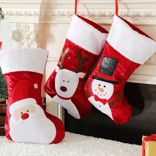 Christmas gift bag decoration, big red Christmas socks圣诞袜