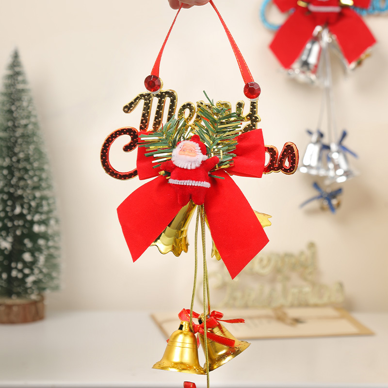 Christmas decorations, bows, bells, Christmas tree pendants