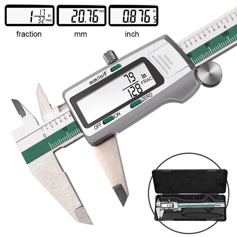 Large screen stainless steel vernier caliper with score