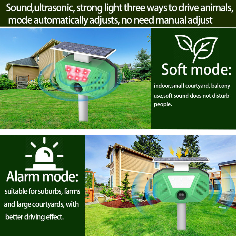 New solar powered outdoor ultrasonic rodent repellent驱鼠器