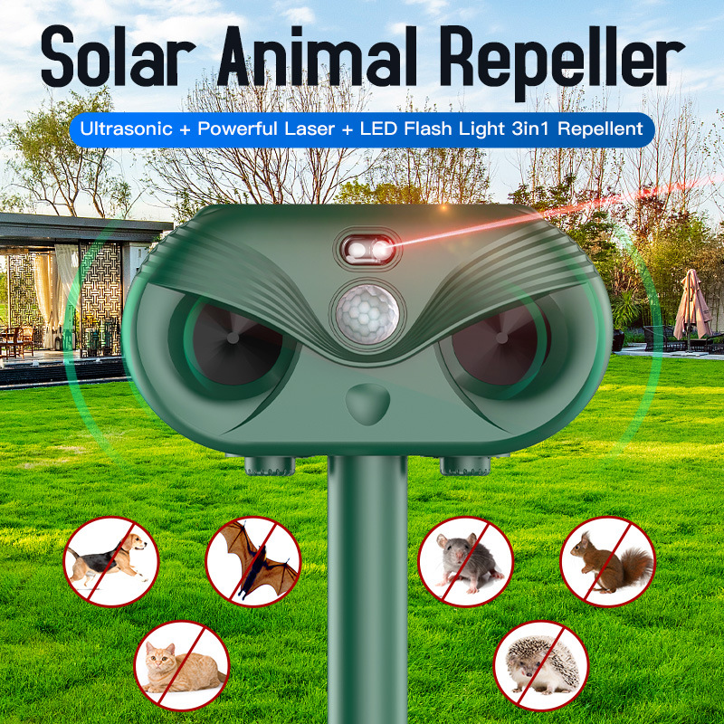 Outdoor solar powered animal repellent ultrasonic动物驱赶器