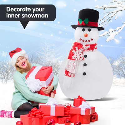 New Christmas Snowman Decoration Set Snowman Hat Scarf