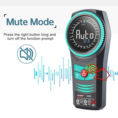 Intelligent digital multimeter 6000 counts AC/DC voltage