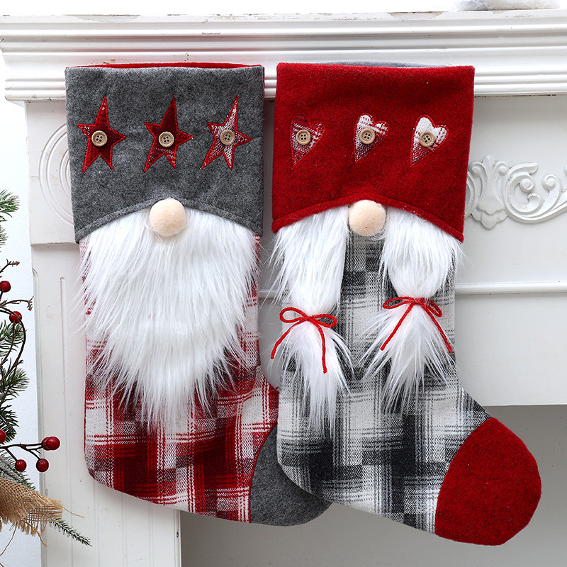 2025 New Rudolf Christmas Socks Gift Bag鲁道夫圣诞袜礼物袋