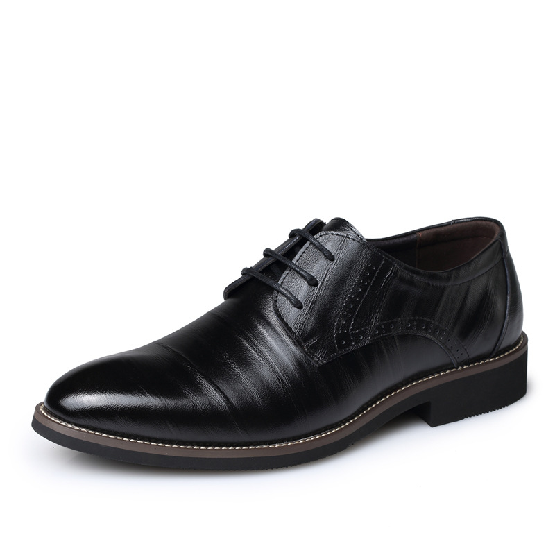Male leather shoes formal business lace shoe