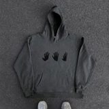 Ретро утяжеленный лонгслив, толстовка с капюшоном подходит для мужчин и женщин, в американском стиле, оверсайз