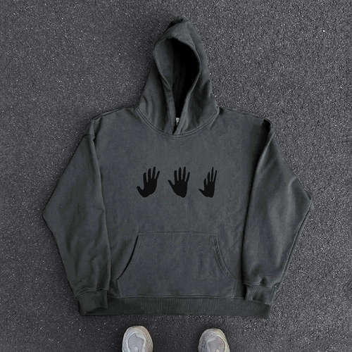 Ретро утяжеленный лонгслив, толстовка с капюшоном подходит для мужчин и женщин, в американском стиле, оверсайз