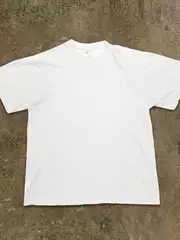 Bomba Studio 250g Heavyweight Pure Cotton Black and White Basic Pure Color Short-Sleeved T-Shirt Oversize Half Sleeves