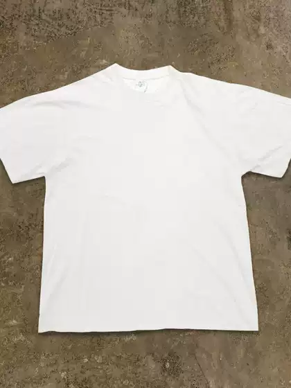 Bomba Studio 250g Heavyweight Pure Cotton Black and White Basic Pure Color Short-Sleeved T-Shirt Oversize Half Sleeves