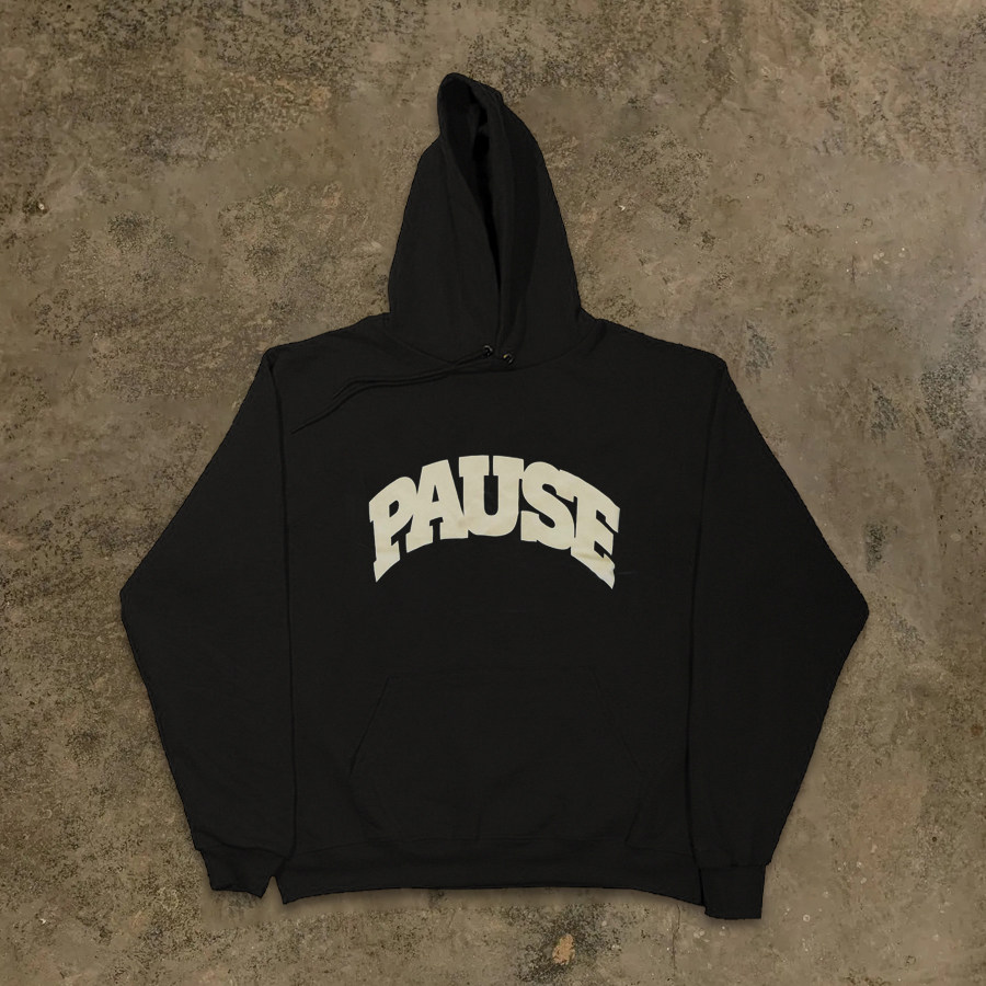 BOMBA STUDIO 남성용 및 여성용 심플 다용도 레터 스웨트 셔츠 특대 커플 루즈 후드티