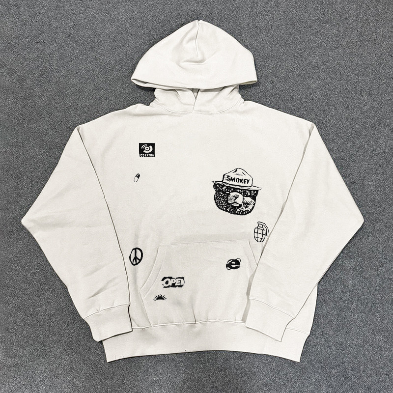 BOMBA STUDIO 헤비 상품 아메리칸 트렌드 뉴 텍스쳐 디자인 인 스타일 틈새 후드 스웨트셔츠