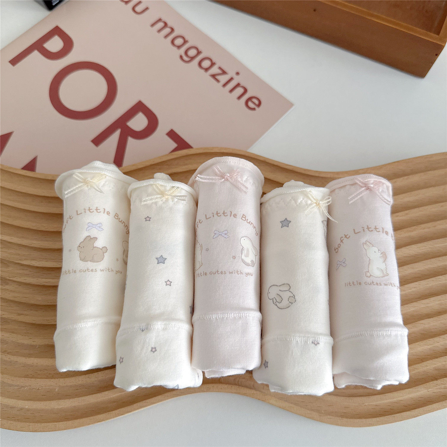 蜜糖奶兔 10A抗菌内裤女纯棉中腰可爱a类100%全棉裆木耳边少女生,女士内衣/男士内衣/家居服,女三角裤,淘宝优惠券,粉丝福利购,淘宝优惠卷