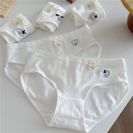 5条A类婴儿棉内裤女生纯棉白色少女7A抗菌三角短裤2025新款全棉裆