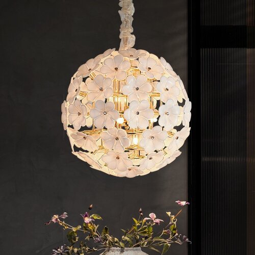 Inga法式Semp设计师花瓣浪漫款轻奢玻璃吧台吊灯新款餐厅温馨é