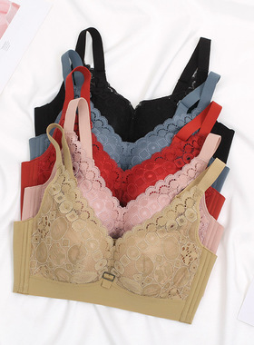 爆款28403 云感亲亲棉舒适小胸聚拢无钢圈文胸调整型收副乳内衣女