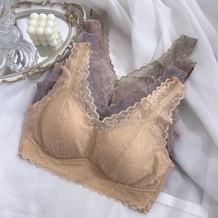 蚕丝蛋白内衬宽肩带无钢圈文胸薄款 5511 聚拢舒适养护美背内衣爆款