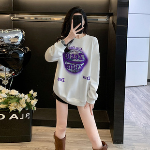 春季新款套头潮流简约美式印花宽松显瘦卫衣下衣失踪百搭上衣女潮