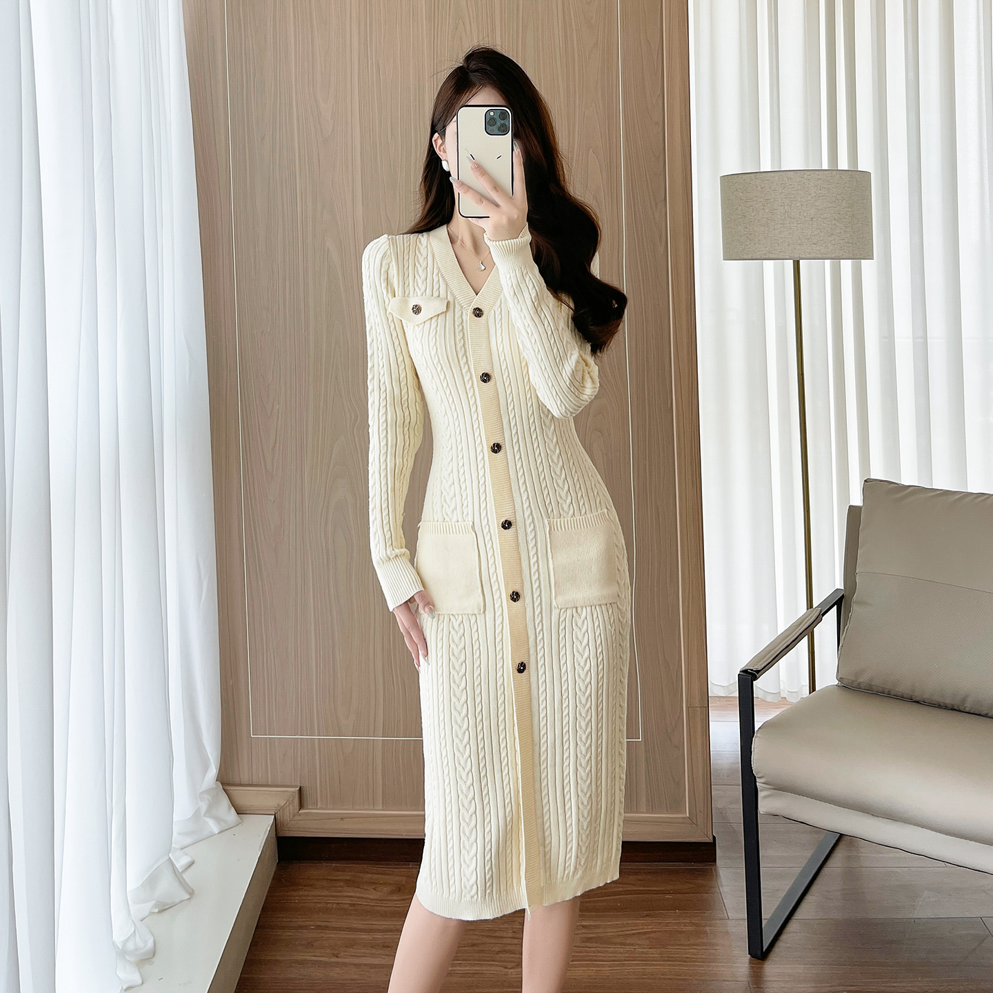 法式高级感小香风外穿内搭打底裙