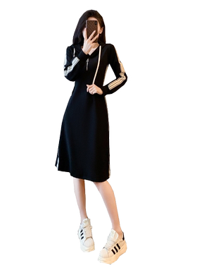 中长款气质高级感韩式卫衣裙子女