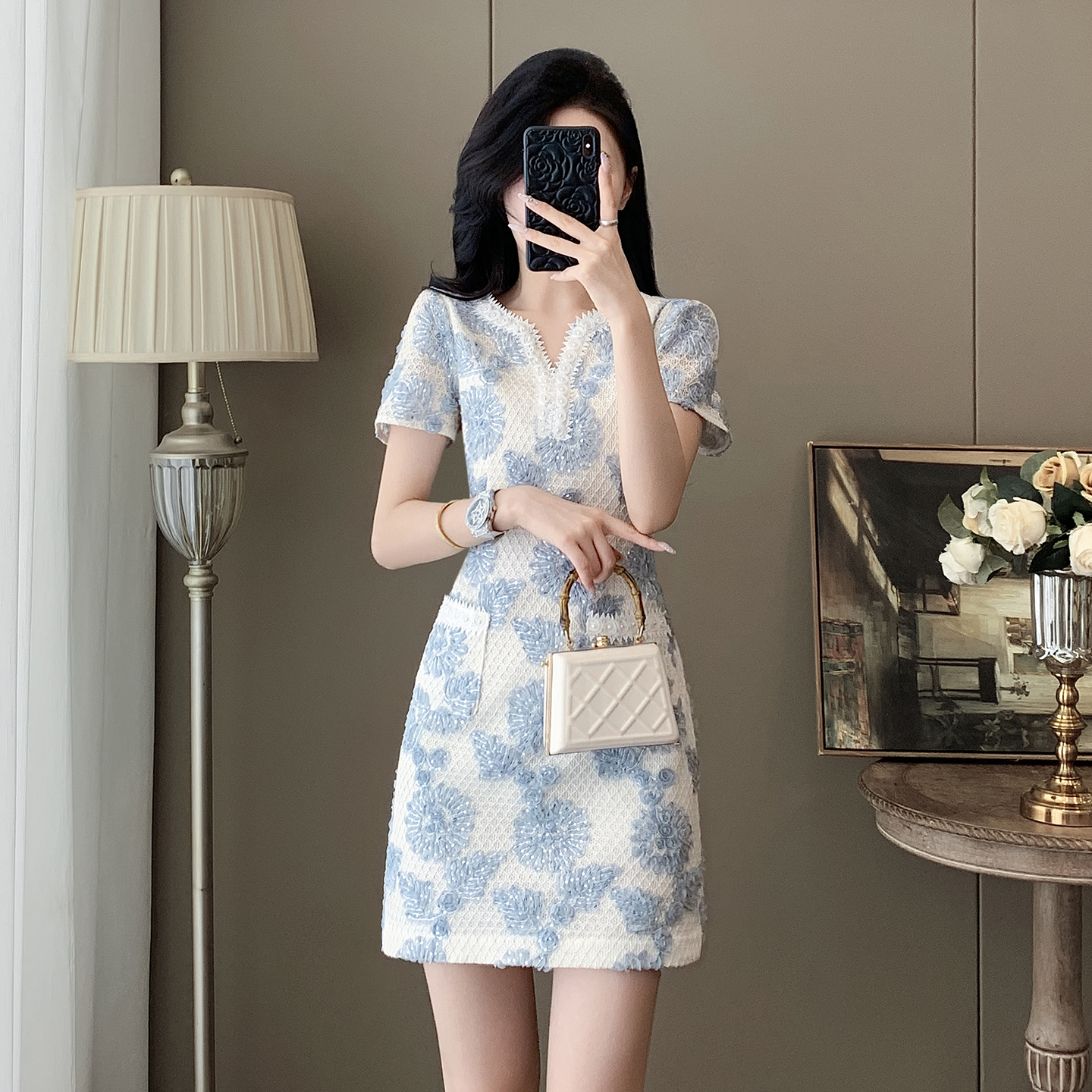 高级感收腰显瘦气质绝美礼服短裙