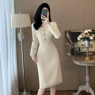 法式名媛风收腰内搭毛衣打底裙