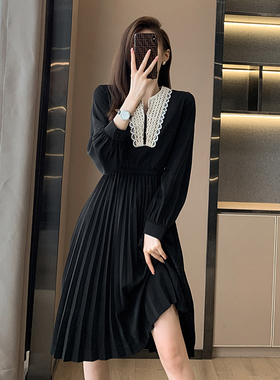 赫本风名媛高端显瘦遮肉连衣裙女