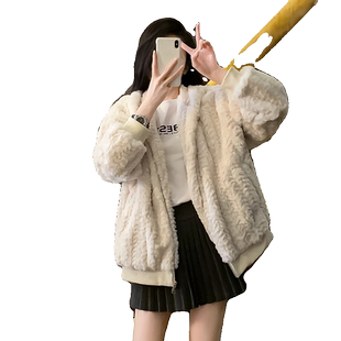 高级感超好看连帽卫衣外套女春季爆款加厚宽松韩系慵懒风气质上衣