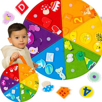 Busy Board for Toddlers Montessori Colors Sorting Sensory Bo